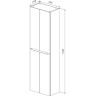 Пенал LEMARK BUNO 50 см подвесной/напольный, 4-х дверный, белый глянец LM04B50P
